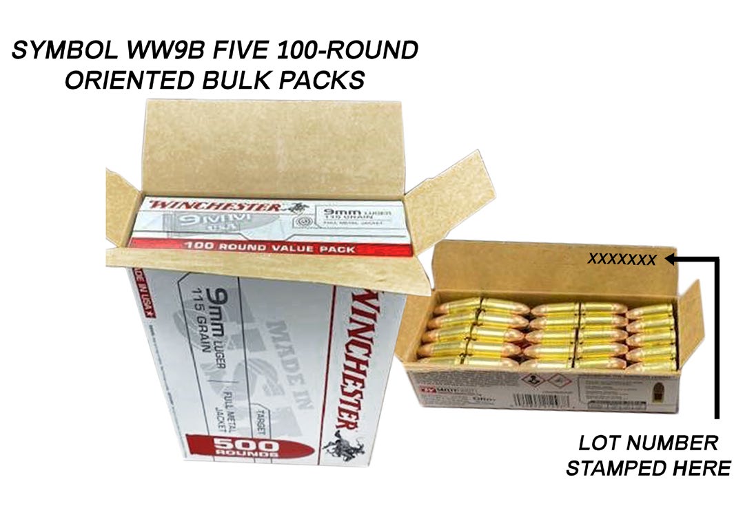 WW9B Five 100-Round Oriented Bulk Packs