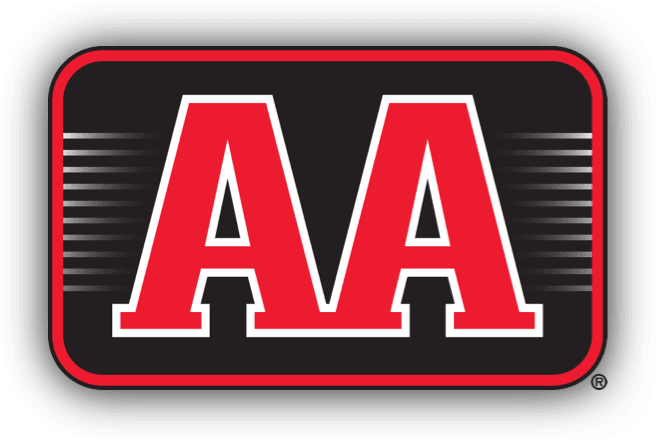 AA product subbrand logo with red highlights